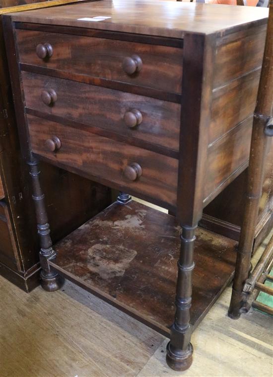 Mahogany pedestal chest of drawers